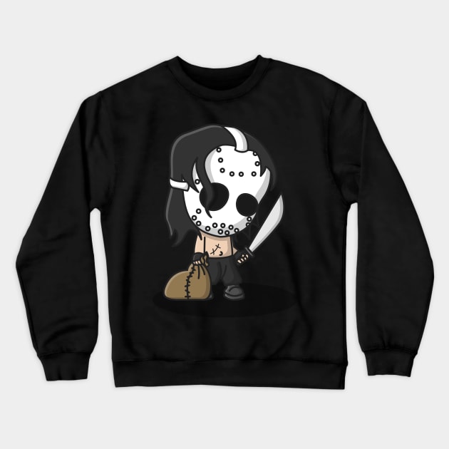 cute killer wearing a mask Crewneck Sweatshirt by fflat hds